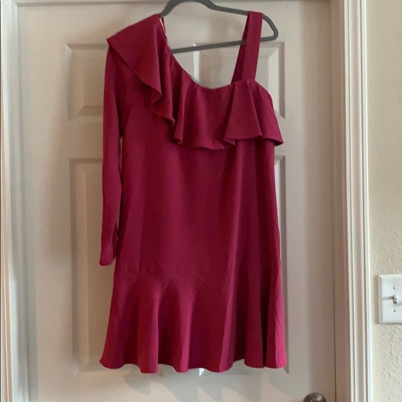 Skies are Blue One Shoulder Ruffle Dress NWT - Picture 2 of 8